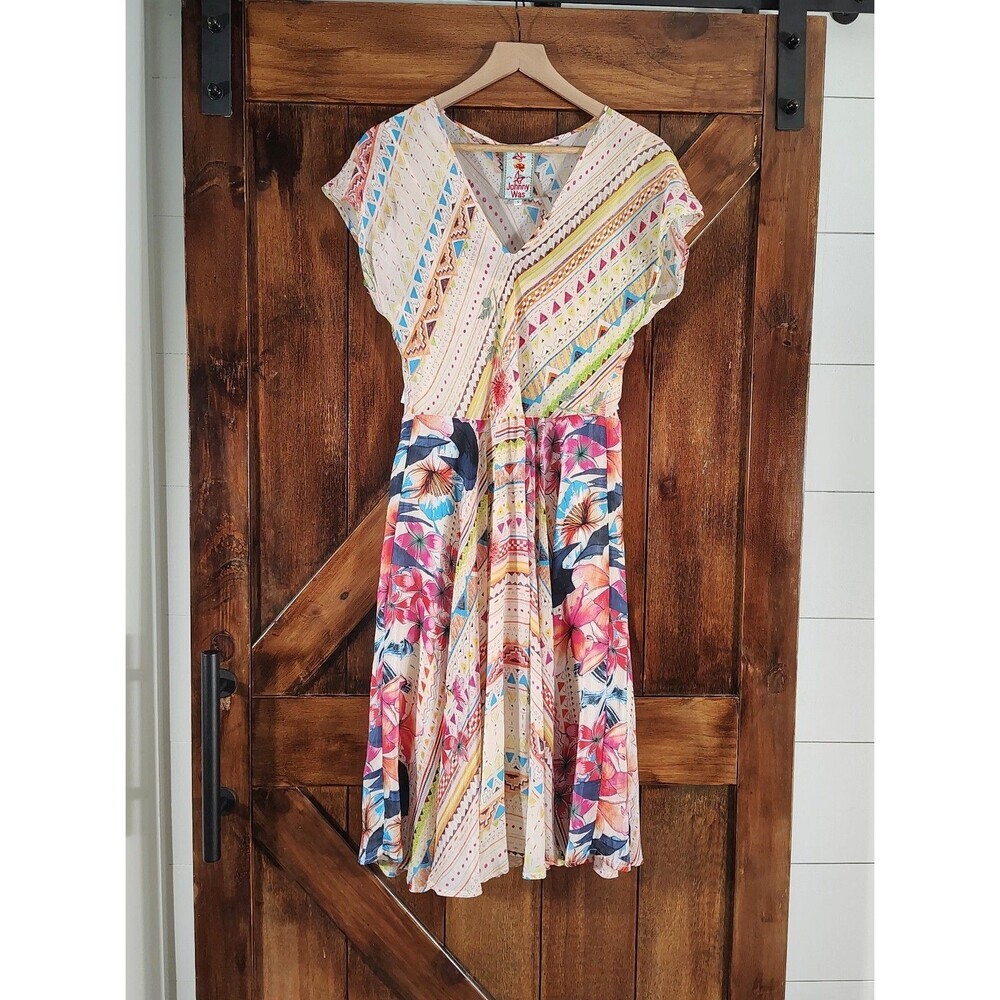 Johnny Was Floral Dress Womens Size Small Colorful Tropical Resort Boho - Picture 2 of 12